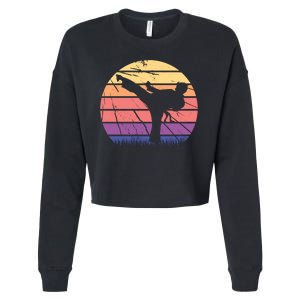 Martial Arts Retro Cropped Pullover Crew