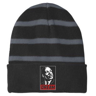 Martin Luther King Dream Striped Beanie with Solid Band