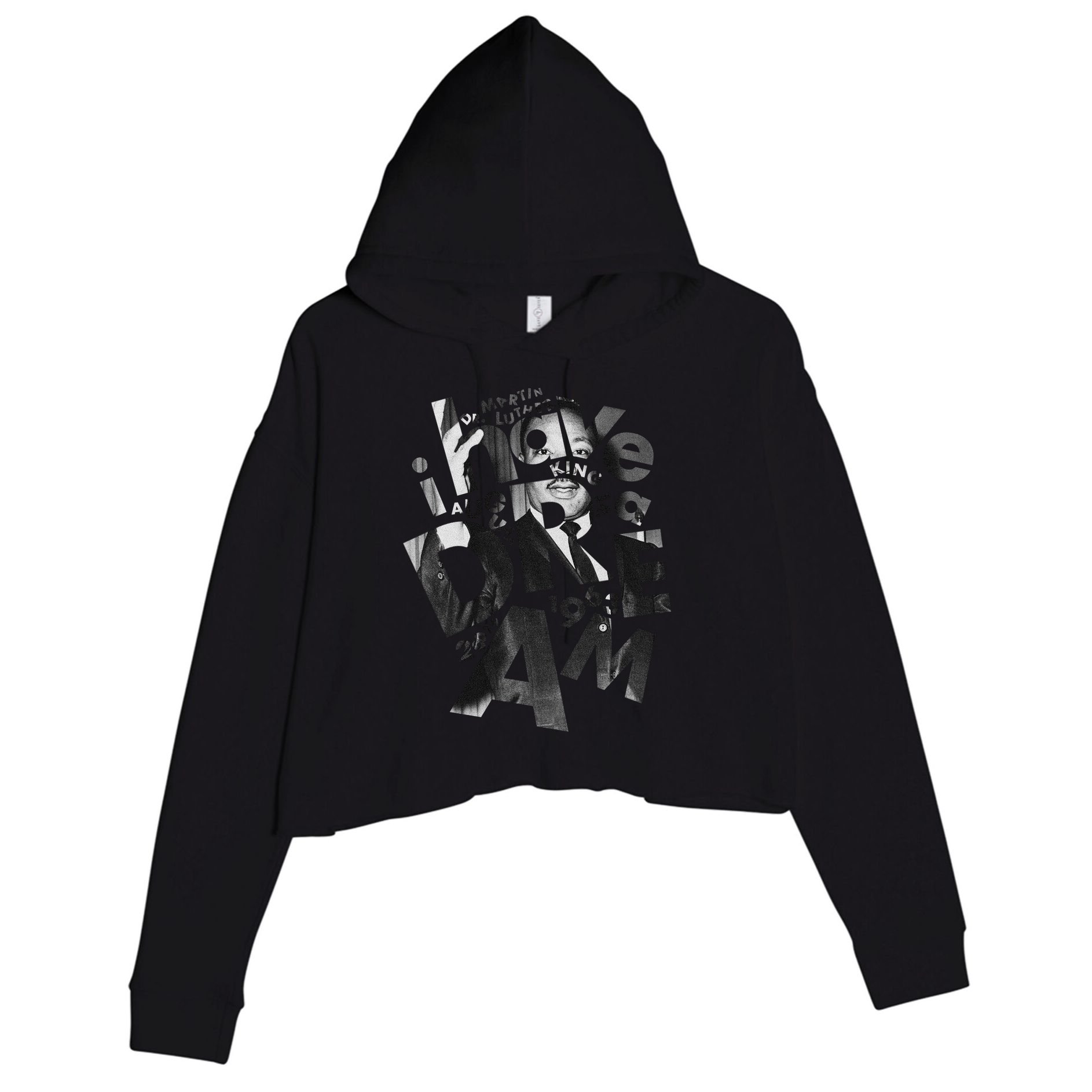 Martin Luther King I Have a Dream Photo Crop Fleece Hoodie