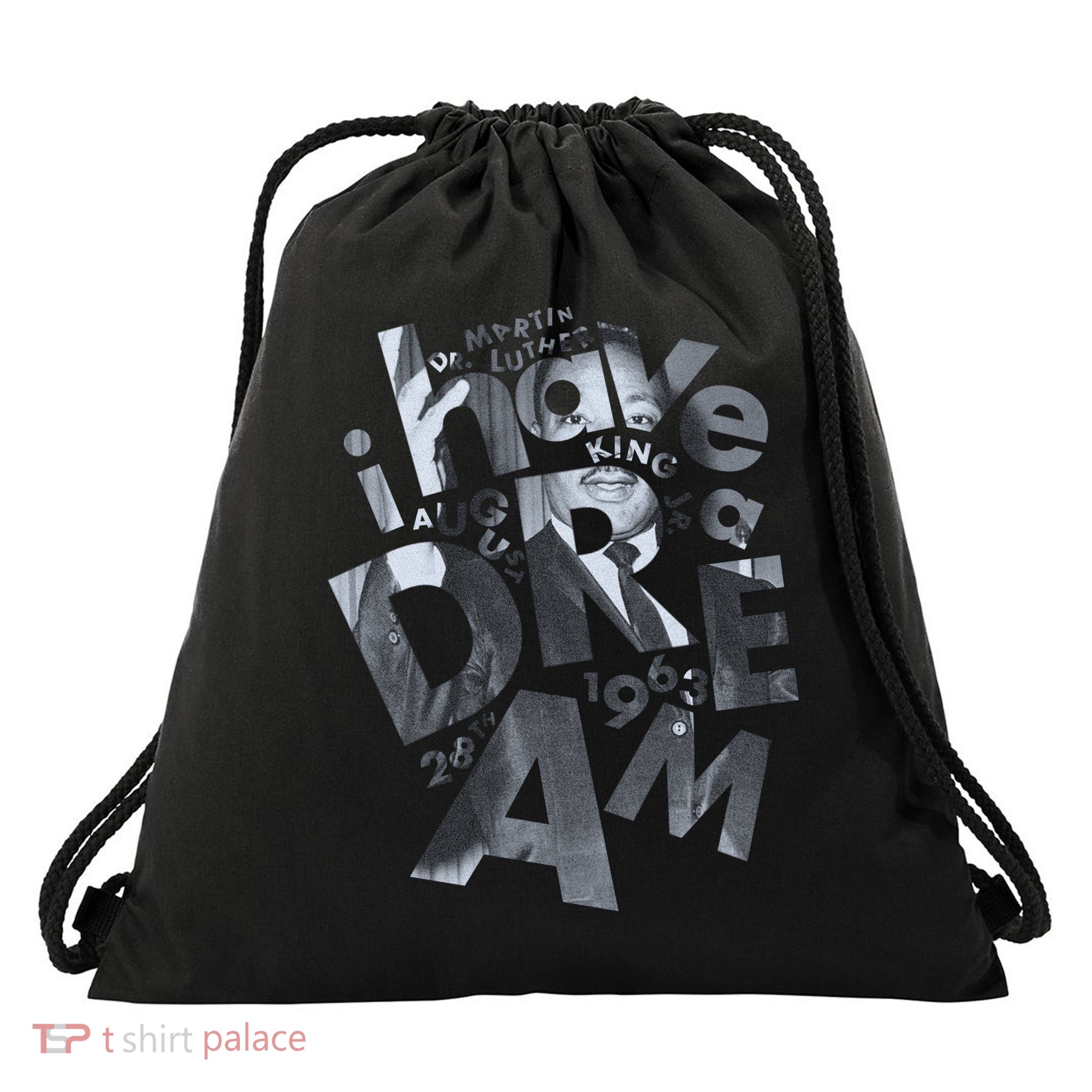 Martin Luther King I Have A Dream Portrait  Drawstring Bag