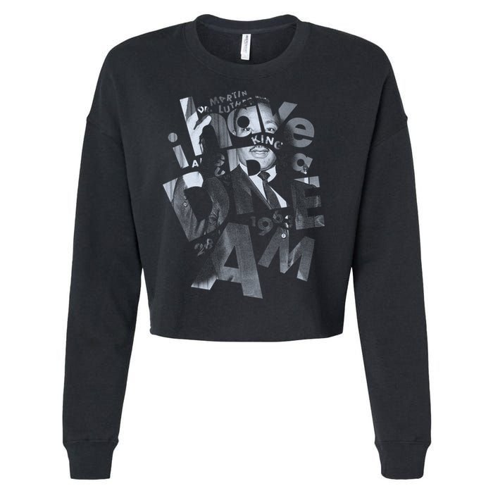 Martin Luther King I Have A Dream Portrait  Cropped Pullover Crew