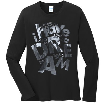 Martin Luther King I Have A Dream Portrait  Ladies Long Sleeve Shirt