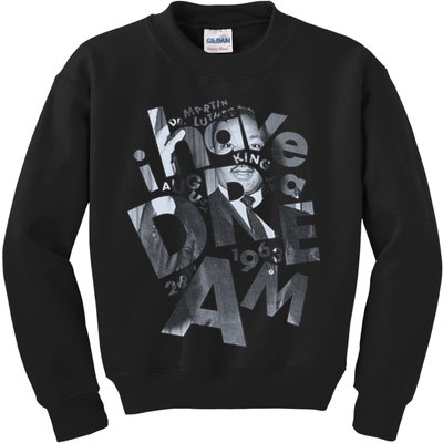 Martin Luther King I Have A Dream Portrait  Kids Sweatshirt