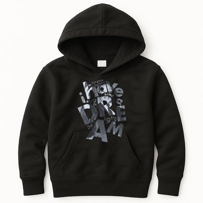 Martin Luther King I Have A Dream Portrait  Kids Hoodie
