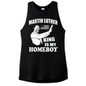 Martin Luther King Is My Homeboy Ladies PosiCharge Tri-Blend Wicking Tank