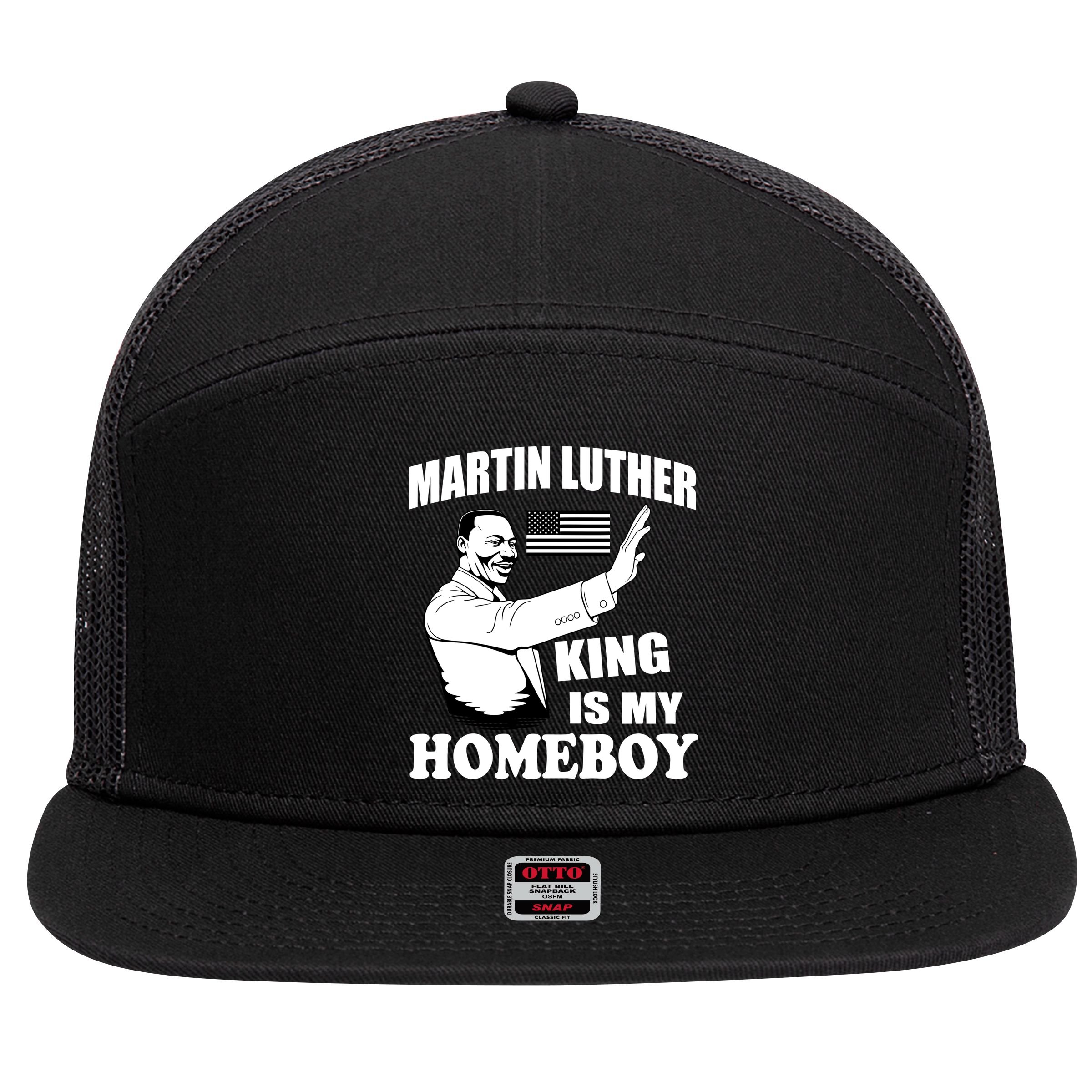 Martin Luther King Is My Homeboy 7 Panel Mesh Trucker Snapback Hat