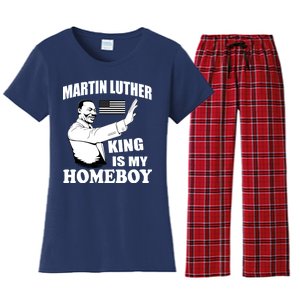 Martin Luther King Is My Homeboy Women's Flannel Pajama Set