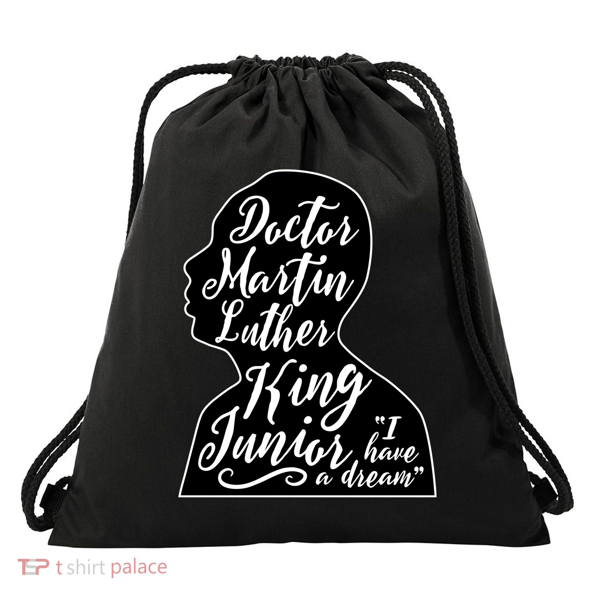 Martin Luther King Jr. I Have a Dream Silhouette Drawstring Bag