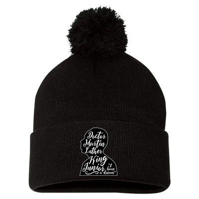 Martin Luther King Jr. I Have a Dream Silhouette Pom Pom 12in Knit Beanie