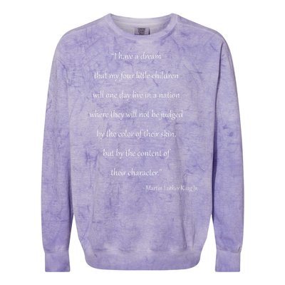 Martin Luther King Jr. Quote Colorblast Crewneck Sweatshirt