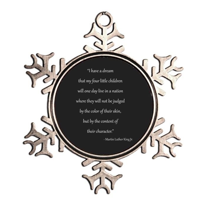 Martin Luther King Jr. Quote Metallic Star Ornament