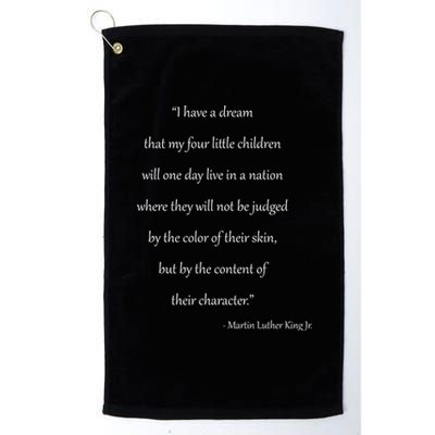 Martin Luther King Jr. Quote Platinum Collection Golf Towel