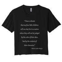Martin Luther King Jr. Quote Women's Crop Top Tee