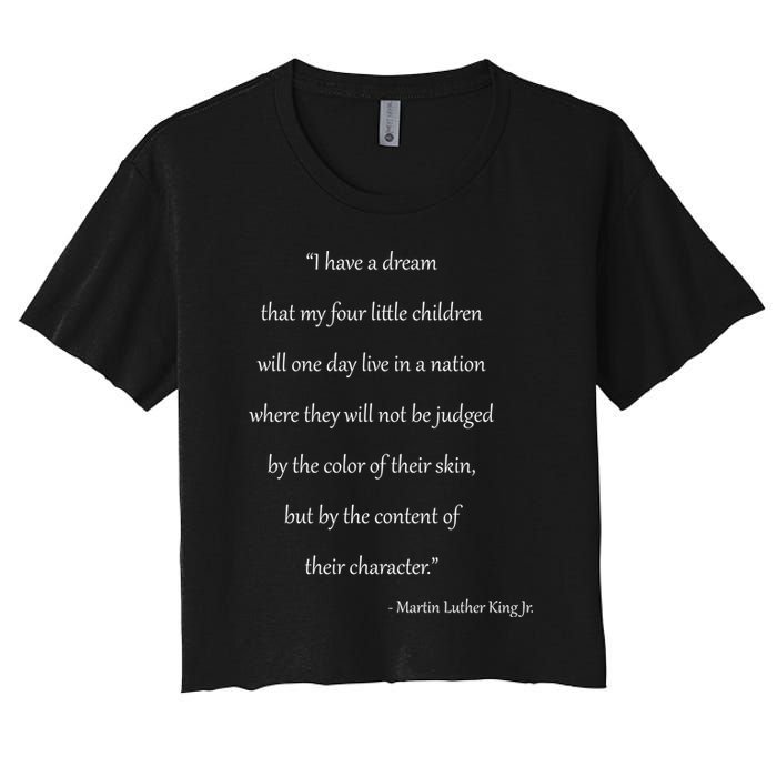 Martin Luther King Jr. Quote Women's Crop Top Tee