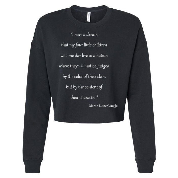 Martin Luther King Jr. Quote Cropped Pullover Crew