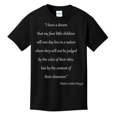 Martin Luther King Jr. Quote Kids T-Shirt