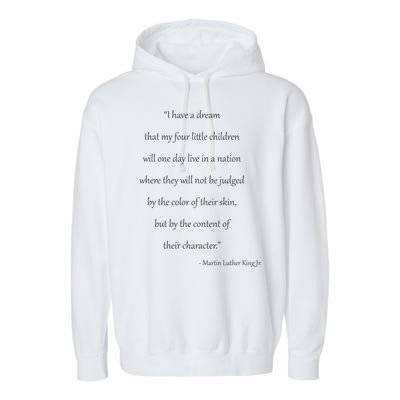 Martin Luther King Jr. Quote Garment-Dyed Fleece Hoodie