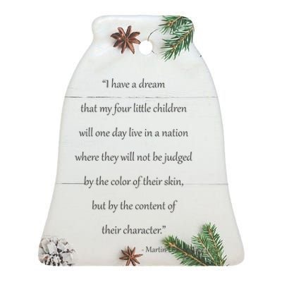 Martin Luther King Jr. Quote Ceramic Bell Ornament