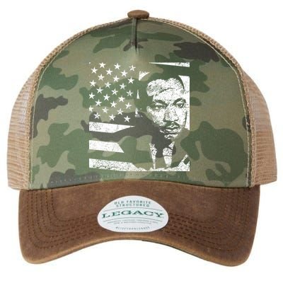 Martin Luther King Jr Distressed MLK Flag Legacy Tie Dye Trucker Hat