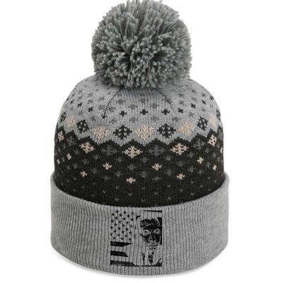 Martin Luther King Jr Distressed MLK Flag The Baniff Cuffed Pom Beanie