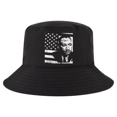 Martin Luther King Jr Distressed MLK Flag Cool Comfort Performance Bucket Hat