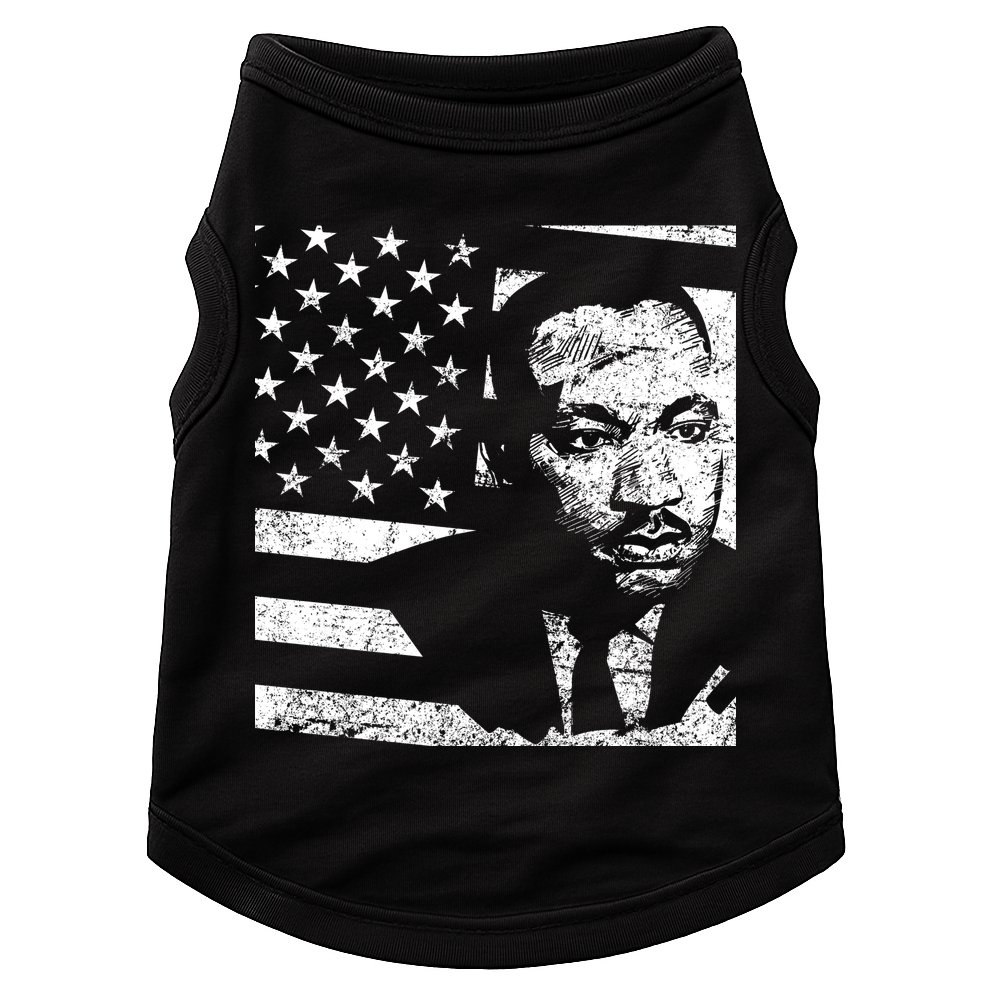 Martin Luther King Jr Distressed MLK Flag Doggie Tank