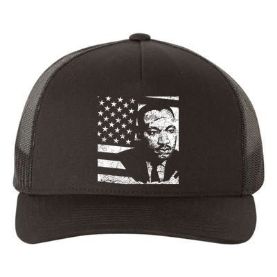 Martin Luther King Jr Distressed MLK Flag Yupoong Adult 5-Panel Trucker Hat