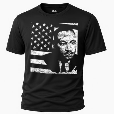 Martin Luther King Jr Distressed MLK Flag Performance Shirt