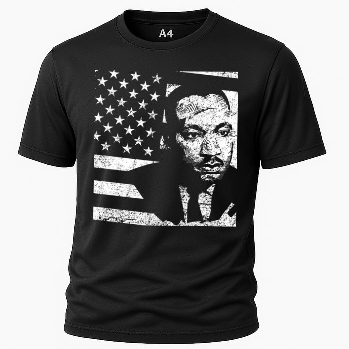 Martin Luther King Jr Distressed MLK Flag Performance Shirt