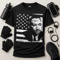 Martin Luther King Jr Distressed MLK Flag Performance Shirt