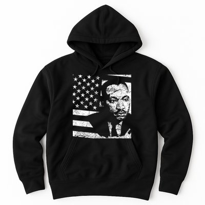 Martin Luther King Jr Distressed MLK Flag Hoodie