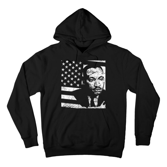 Martin Luther King Jr Distressed MLK Flag Hoodie