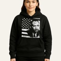 Martin Luther King Jr Distressed MLK Flag Hoodie