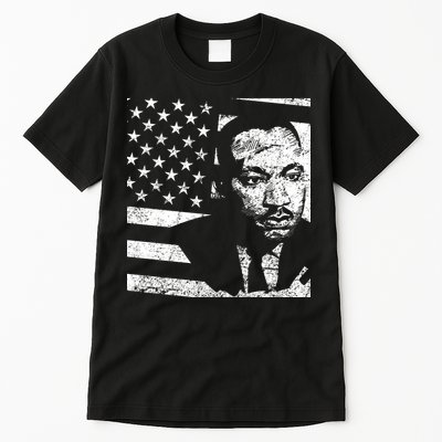 Martin Luther King Jr Distressed MLK Flag Tall T-Shirt