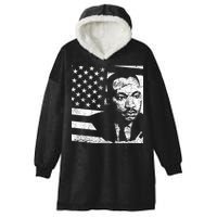 Martin Luther King Jr Distressed MLK Flag Hooded Wearable Blanket