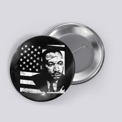 Martin Luther King Jr Distressed MLK Flag Button