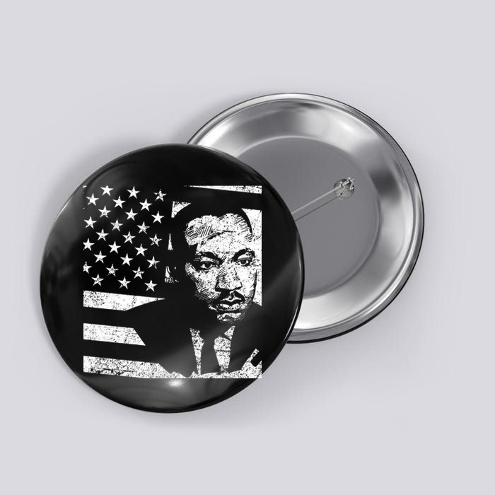 Martin Luther King Jr Distressed MLK Flag Button
