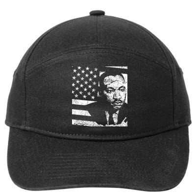 Martin Luther King Jr Distressed MLK Flag 7-Panel Snapback Hat