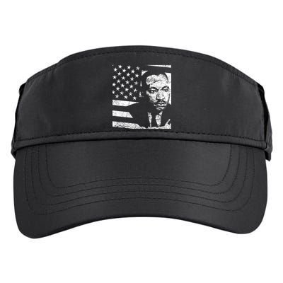 Martin Luther King Jr Distressed MLK Flag Adult Drive Performance Visor