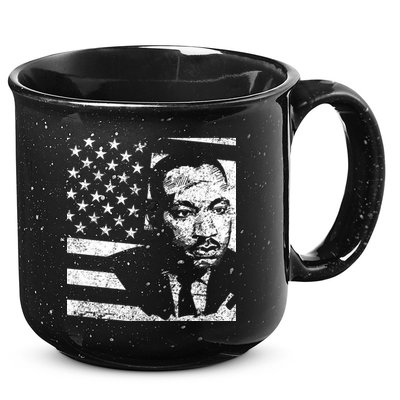 Martin Luther King Jr Distressed MLK Flag 15oz Campfire Ceramic Mug