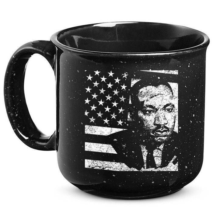 Martin Luther King Jr Distressed MLK Flag 15oz Campfire Ceramic Mug