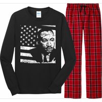 Martin Luther King Jr Distressed MLK Flag Long Sleeve Pajama Set