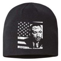 Martin Luther King Jr Distressed MLK Flag Sustainable Beanie