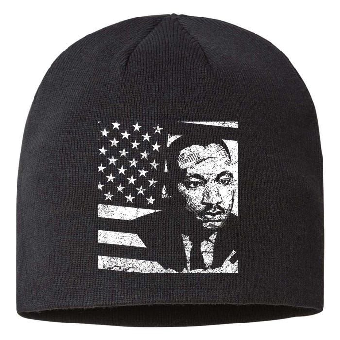 Martin Luther King Jr Distressed MLK Flag Sustainable Beanie