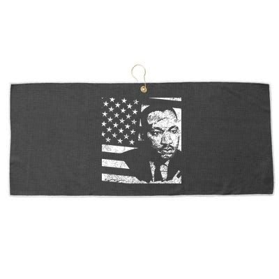 Martin Luther King Jr Distressed MLK Flag Large Microfiber Waffle Golf Towel