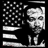 Martin Luther King Jr Distressed MLK Flag Poster