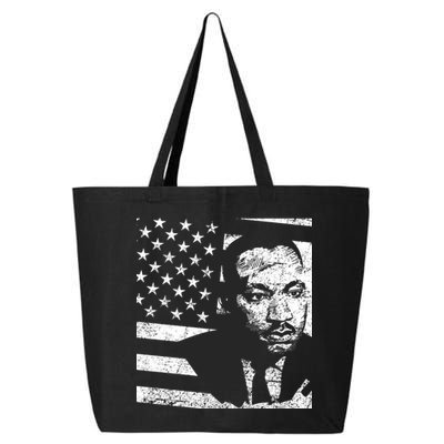 Martin Luther King Jr Distressed MLK Flag 25L Jumbo Tote