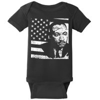 Martin Luther King Jr Distressed MLK Flag Baby Bodysuit