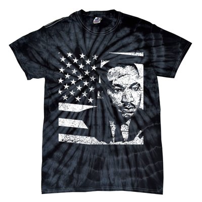 Martin Luther King Jr Distressed MLK Flag Tie-Dye T-Shirt