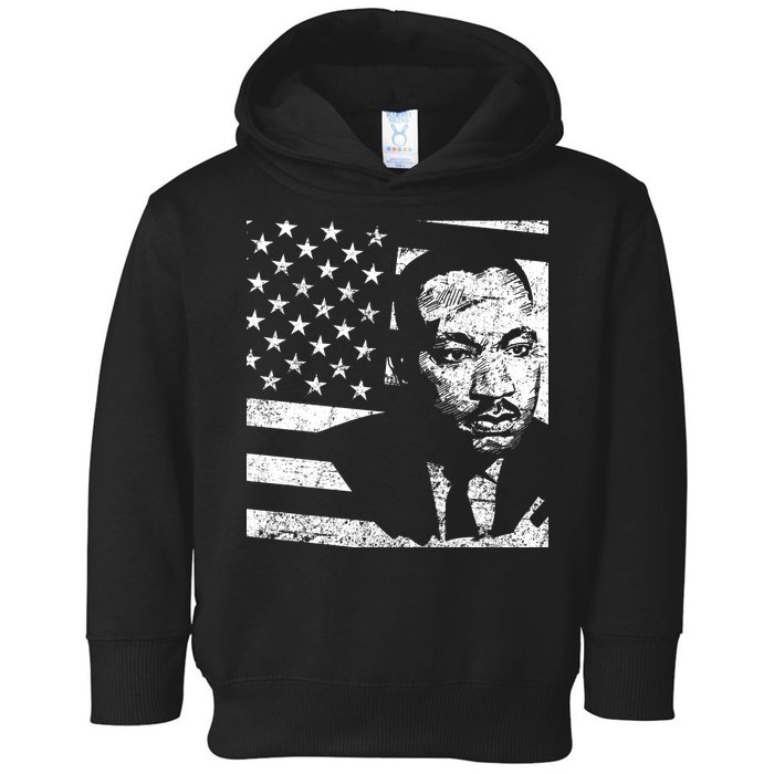 Martin Luther King Jr Distressed MLK Flag Toddler Hoodie